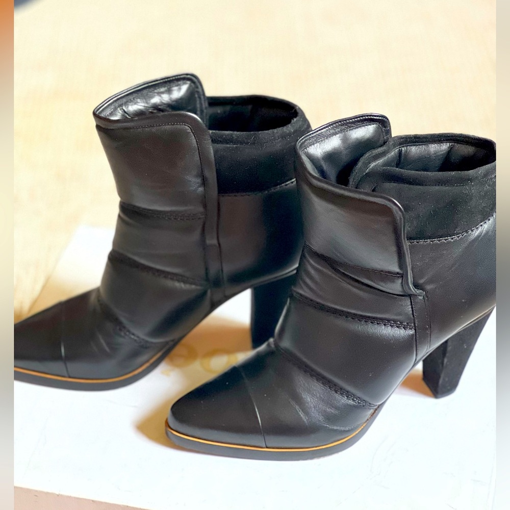 Chloe padded bootie size 38. Gently worn. Heel is 3.5in/ 9cm. No trade